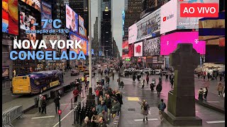 🔴 Nova York ao vivo:  FRIO CONGELANTE PELAS RUAS DE NOVA YORK