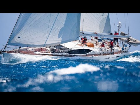 IRENE IV Oyster World Rally Finish & Oyster Antigua Regatta April 2023  4K