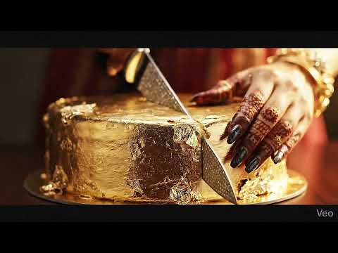 gold cake cutting