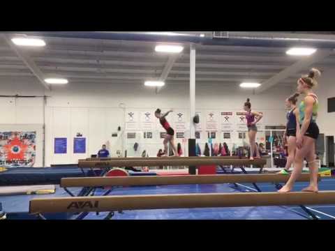 Madelynn Karcz- beam: aerial split jump (January 2017)