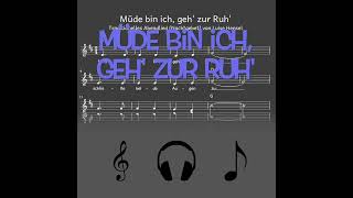 #Shorts: Lied: Müde bin ich, geh&#39; zur Ruh&#39; (Abend-/Schlaf-/Wiegenlied/ Melodie, Akkorde, Noten,Text)