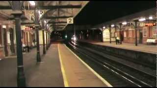 preview picture of video 'South England: Christchurch Station (Dorset) at night (2009)'