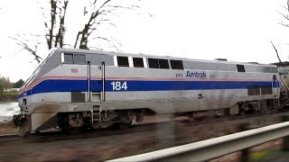 preview picture of video 'Pacing AMTK 184 (Phase IV Heritage) On Southbound Amtrak 11 (HD)'