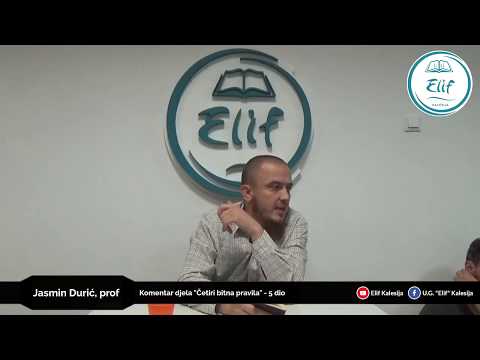 4 BITNA PRAVILA - V DIO - Jasmin Durić, prof.