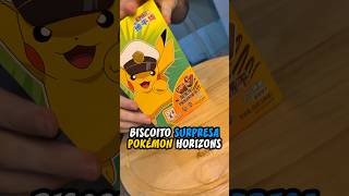 Biscoito surpresa Pokémon horizons #pokemon #nintendo #food #unboxing