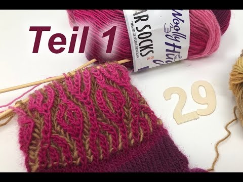 Socks in Relief Patent Knitting - Easy - Part 1