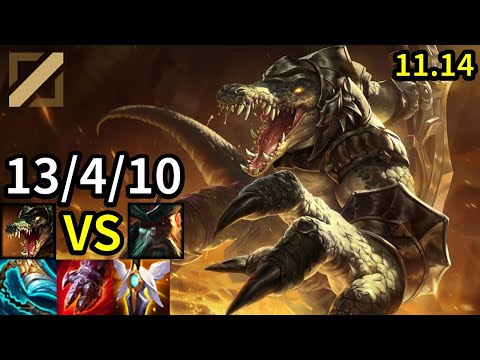Renekton Mid vs Gangplank - KR Master | Patch 11.14