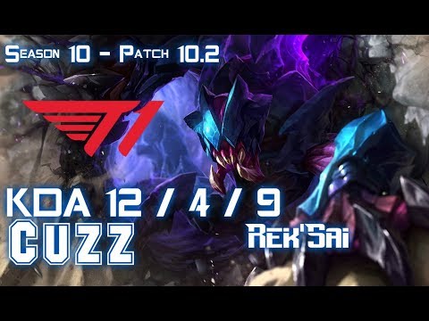 T1 Cuzz REK'SAI vs SKARNER Jungle - Patch 10.2 KR Ranked