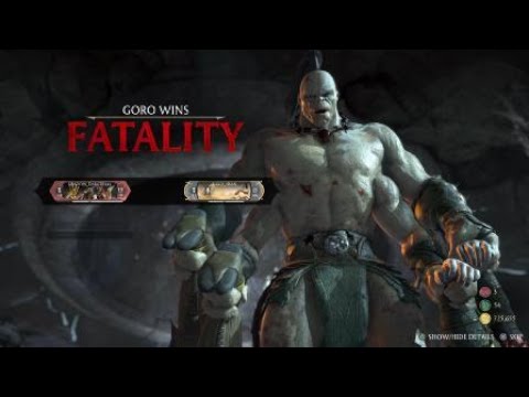 Mortal Kombat XL dragon fangs Goro online ranked 1v1 gameplay 3 fights 2 wins
