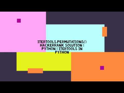 Python 3 Generating Permutations With Itertools Coding Programming Python
