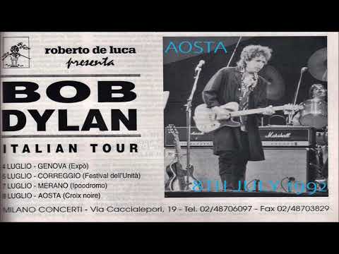 Bob Dylan 1992 Summer Festival Tour Of Europe - Arena Croix Noir, Aosta, Italy 8 July 1992
