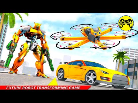 Drone Robot Car Transformation Battle City - Android Gameplay FHD