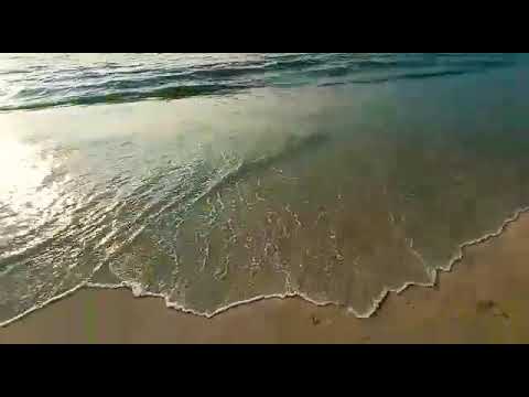 Beach Waves Sound at Sunset