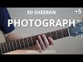 Photograph - Ed Sheeran (Karaoke Acoustic Guitar) Female Key