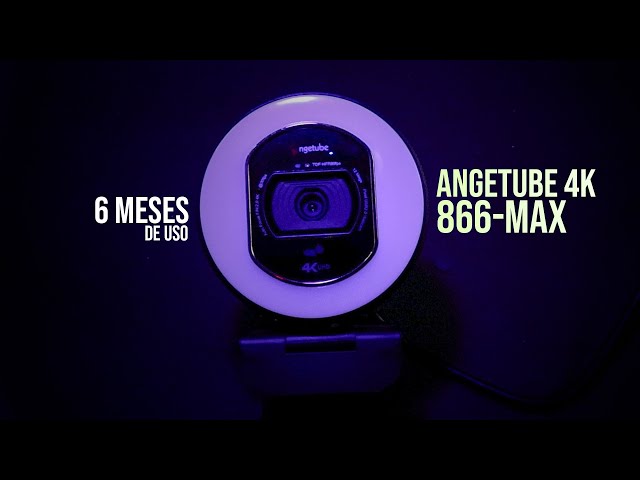 Vídeo relacionado con Angetube Webcam 4K con luz - Cámara de streaming para PC con doble micrófono de reducción de ruido AI, enfoque automático y pantalla de privacidad integrada. Webcam USB 1080P 60FPS
