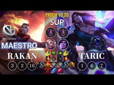 VG Maestro Rakan vs Taric Sup - KR Patch 10.20