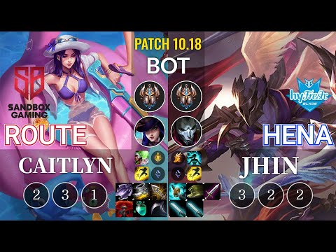 SB Route Caitlyn vs hyF Hena Jhin Bot - KR Patch 10.18