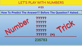 LPWN #05 - Predict SUM Even Before Writing Numbers (Five 5-DIgit Numbers) | Number Tricks | Tamil