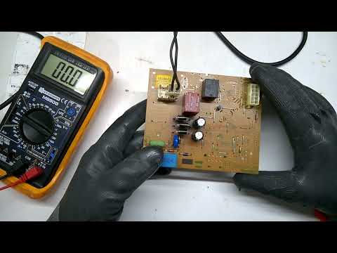 Checking the electronic board of a Whirlpool refrigerator. What you need to measure to see if it'...