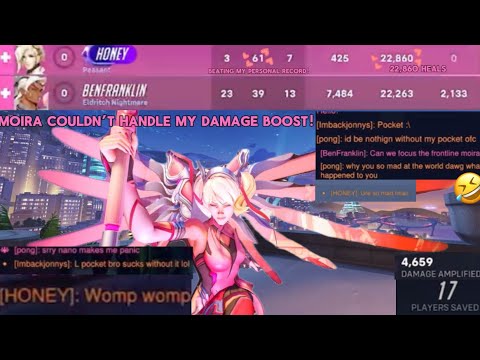 Moira couldn’t handle my damage boosting! | 61 ASSISTS | 22k HEALS! | 4k DAMAGE | diamond mercy |
