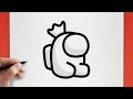 How To Draw Among Us Mini Crewmate Sitting Dibujos De Among Us