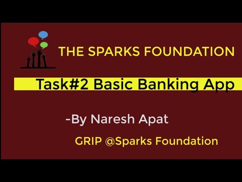 Basic Banking App The Sparks Foundations Task 2