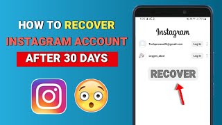 is it possible to recover instagram account after deleting [30 days] || Restore deleted Instagram