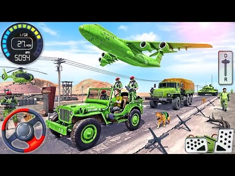 Real Army Vehicle Transport 3D - US Cargo Offroad Truck Mountain Driving - Android GamePlay