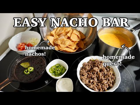Simple & Easy Game Day Loaded Nacho Bar Idea // Game Day Appetizer Recipes