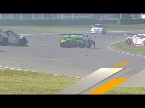 Böser Crash! Trümmerhaufen am Hockenheimring | ADAC GT Masters 2017
