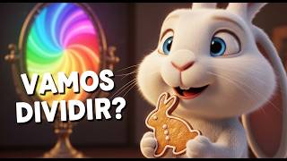 🐰 VAMOS DIVIDIR? Pipo e o Segredo do Espelho! 🌟 Música Infantil sobre COMPARTILHAR!