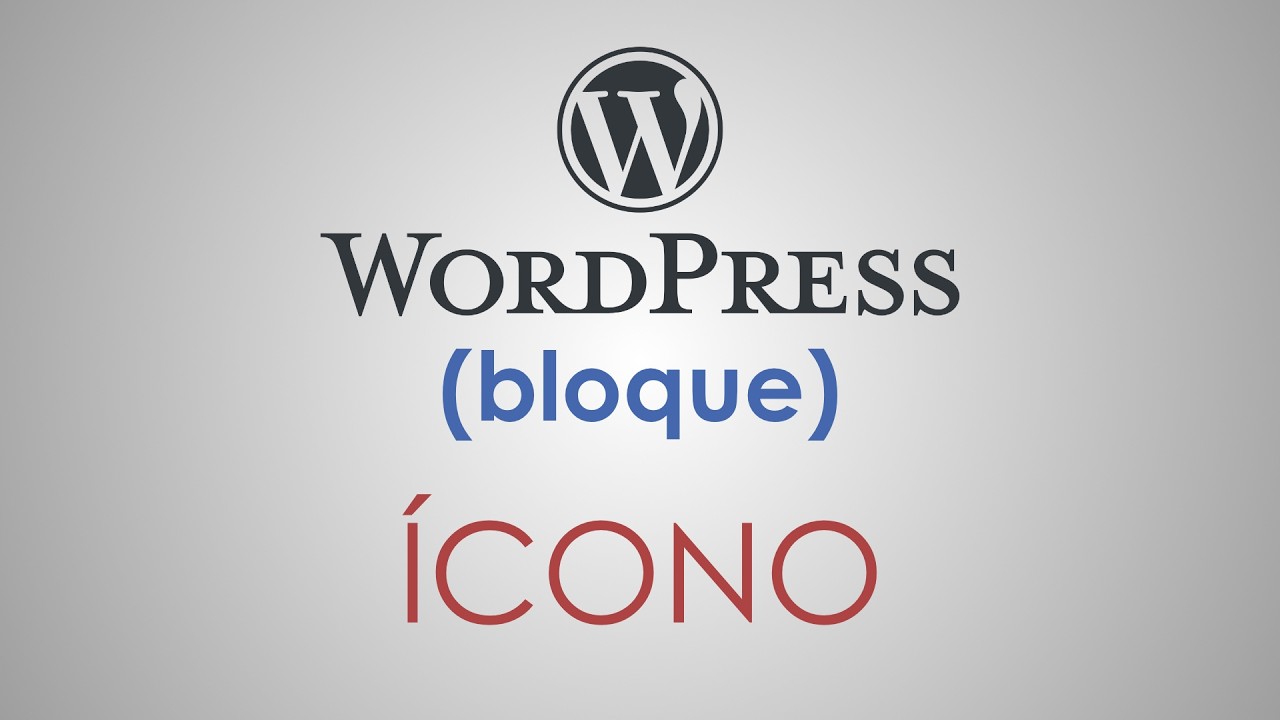 El bloque ÍCONO de WordPress