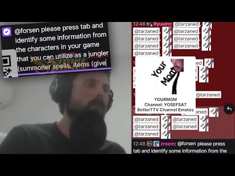 tarzaned made the horrifying mistake of typing in Forsen's chat