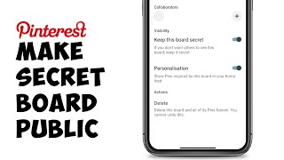How To Make Secret Board Public in Pinterest (2023)