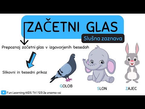Slovenščina | ZAČETNI GLAS - Slušna Zaznava | Medpredmetno 1. razred