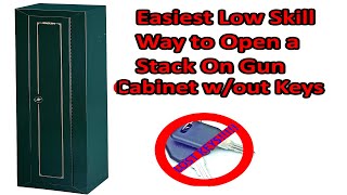 (587) Easiest Way to Open a Stack On Gun Cabinet without a Key