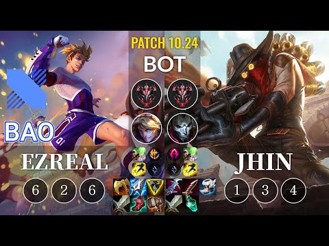 DRX BAO Ezreal vs Jhin Bot - KR Patch 10.24