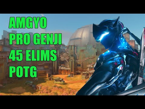 AMGYO PRO GENJI GAMEPLAY 45 ELIMS POTG - GRAND MASTER OVERWATCH SEASON 29