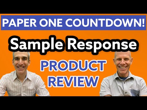 Countdown to Paper One - Product Review - Sample Student Response