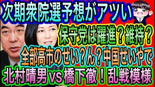 【日本保守党】衆院選予想がエグいぞ！躍進？低迷？維持？／北村晴男vs橋下徹！全部高市のせいw誰の代弁者なのやら