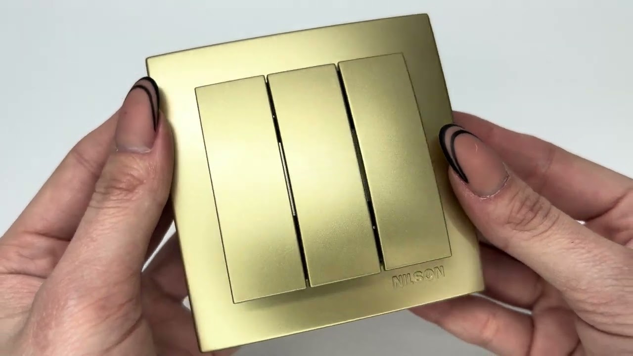 Вимикач триклавішний NILSON Touran Золото 24151066