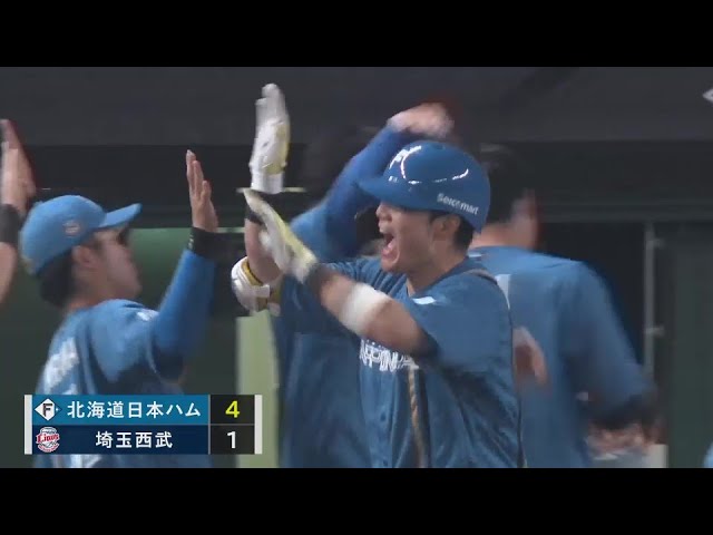 【10回表】ファイターズ・清宮幸太郎 バックスクリーンに飛び込む2ランホームラン!!  2024年7月9日 埼玉西武ライオンズ 対 北海道日本ハムファイターズ