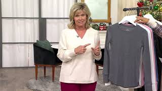 Cuddl Duds Base Layers Cozy Stretch Thermal Long Sleeve Crew on QVC