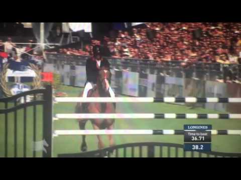 Cédric Angot et Saxo de la Cour Chantilly 2015 CSI5* 1.50m barrage