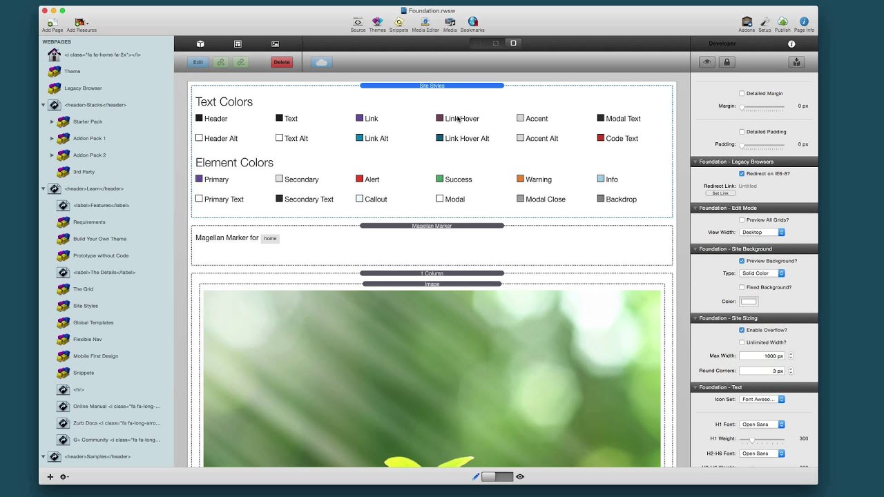 Foundation for RapidWeaver v1.2