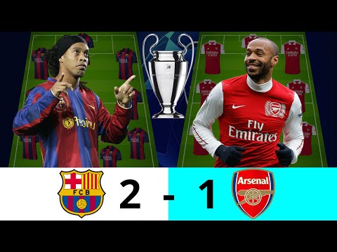 Final UCL 2006😱🥶|| Barcelona vs Arsenal Line-up & Goals