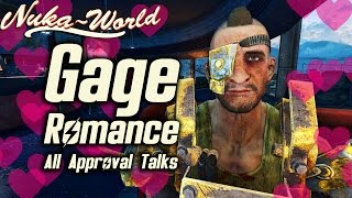 Fallout 4 Nuka-World DLC - Gage Full Romance (All Approval Talks)