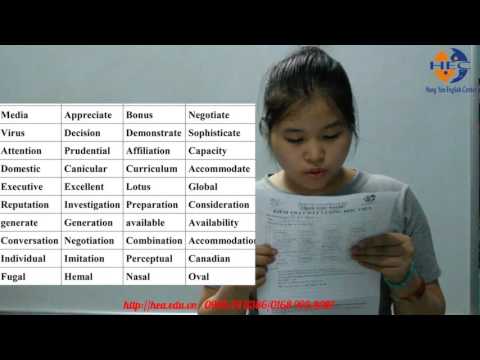 Học tiếng Anh tại Hưng yên - đầu vào và kết quả đầu ra Special English của bạn Ngọc