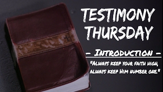Introduction | Week 1 |Testimony Thursday
