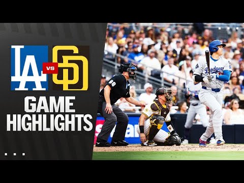 Dodgers vs. Padres Game Highlights (8/23/25) | MLB Highlights